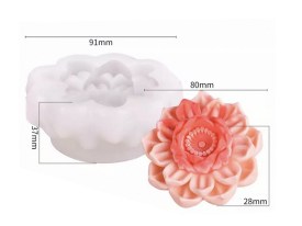 Molde silicona flor loto abierta